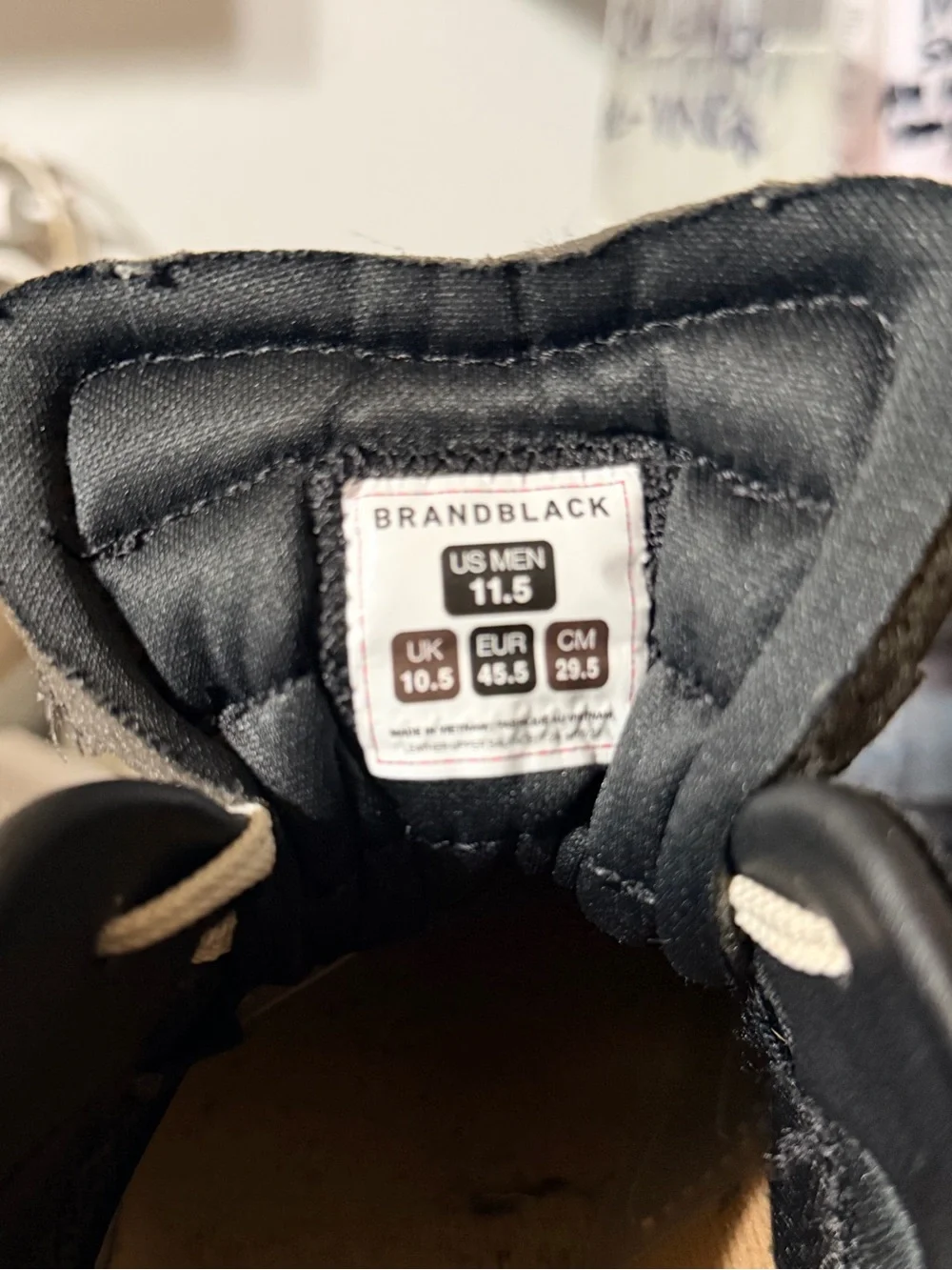 Brandblack Los Angeles Black Vibram Speckled Sole Sneakers Men’s 11.5